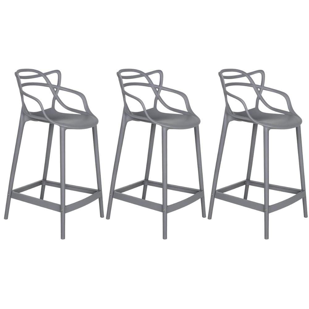 KIT - 3 x banquetas médias Masters Allegra - 66 cm