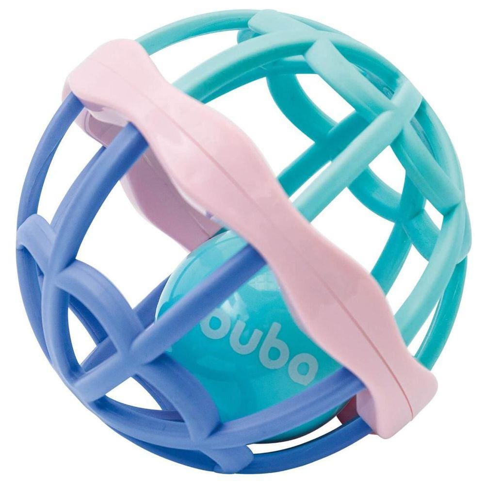Brinquedo Interativo Infantil Desenvolvimento do Bebê +3 Meses Baby Ball Cute Colors Buba