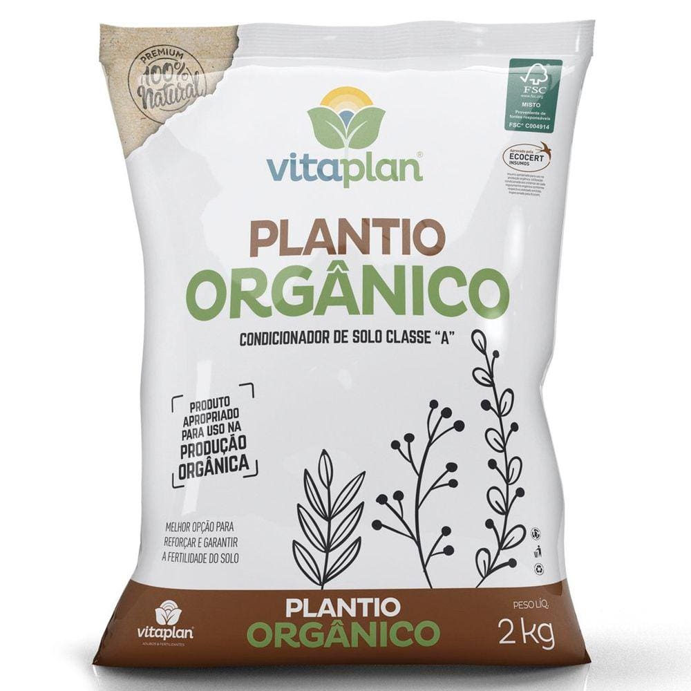 Saco Condicionador de Solo Vitaplan Plantio Organico