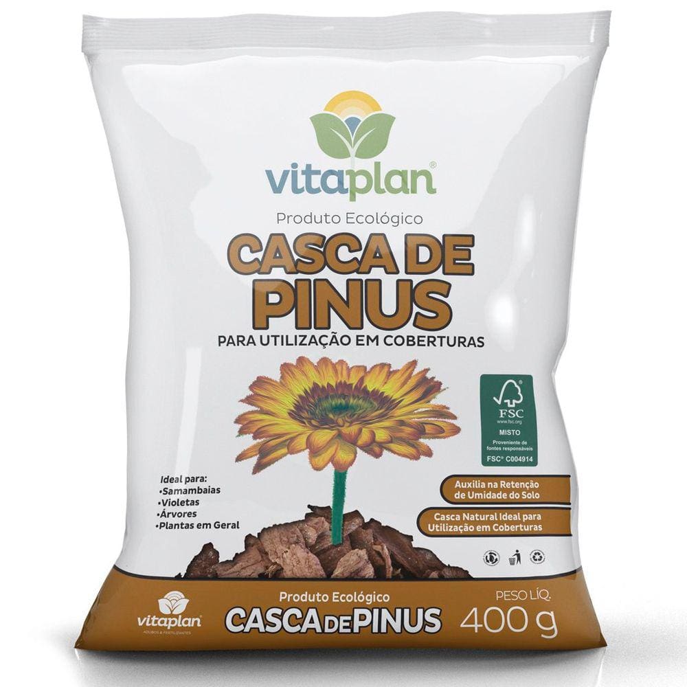 Saco Substrato Vitaplan Produto Ecológico Casca de Pinus