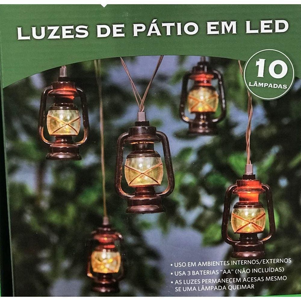 Cordão Led Varal Suspenso Cascata 2,7m - Casa Jardim Quintal