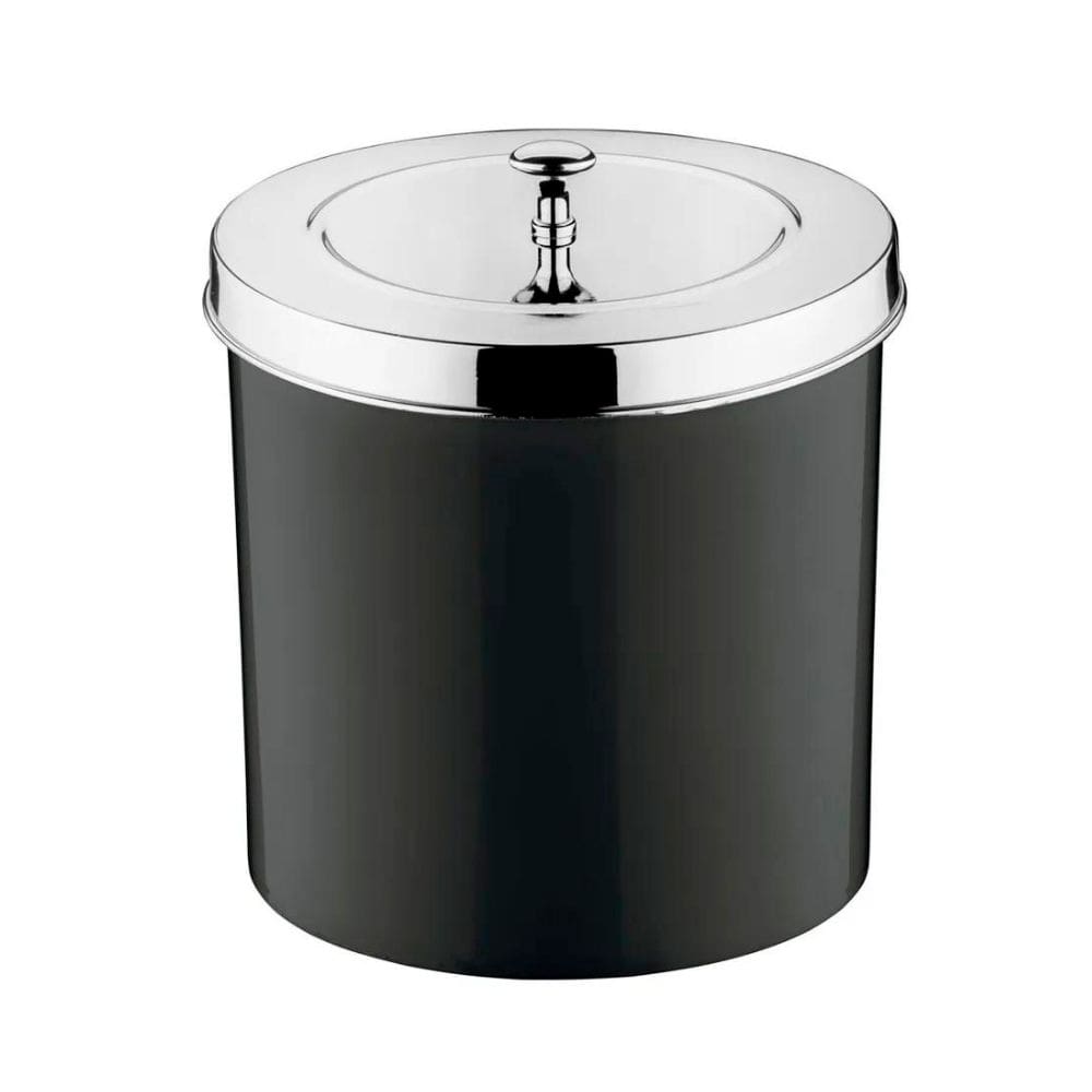Lixeira para Pia 5 Litros Preto Cromado Colore Future 551cr