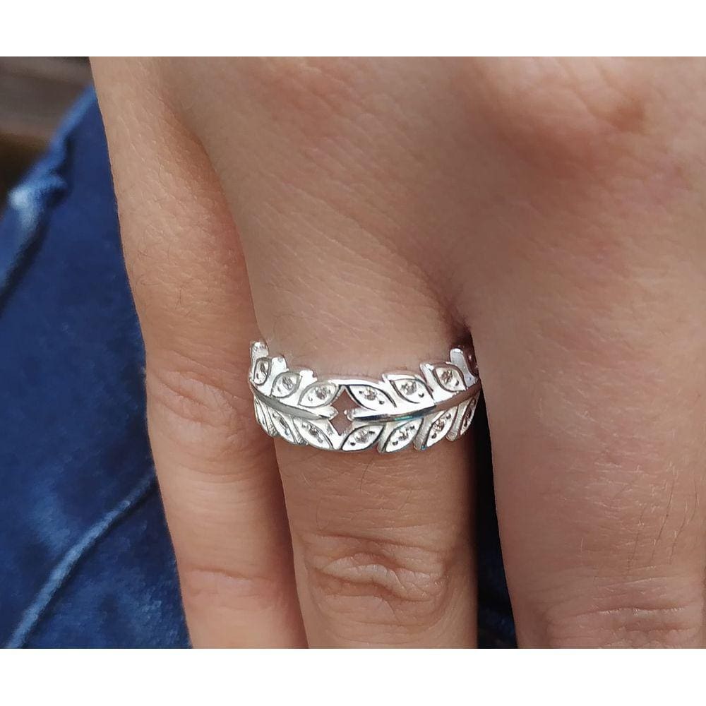 Anel Folha de Arruda de Prata 925