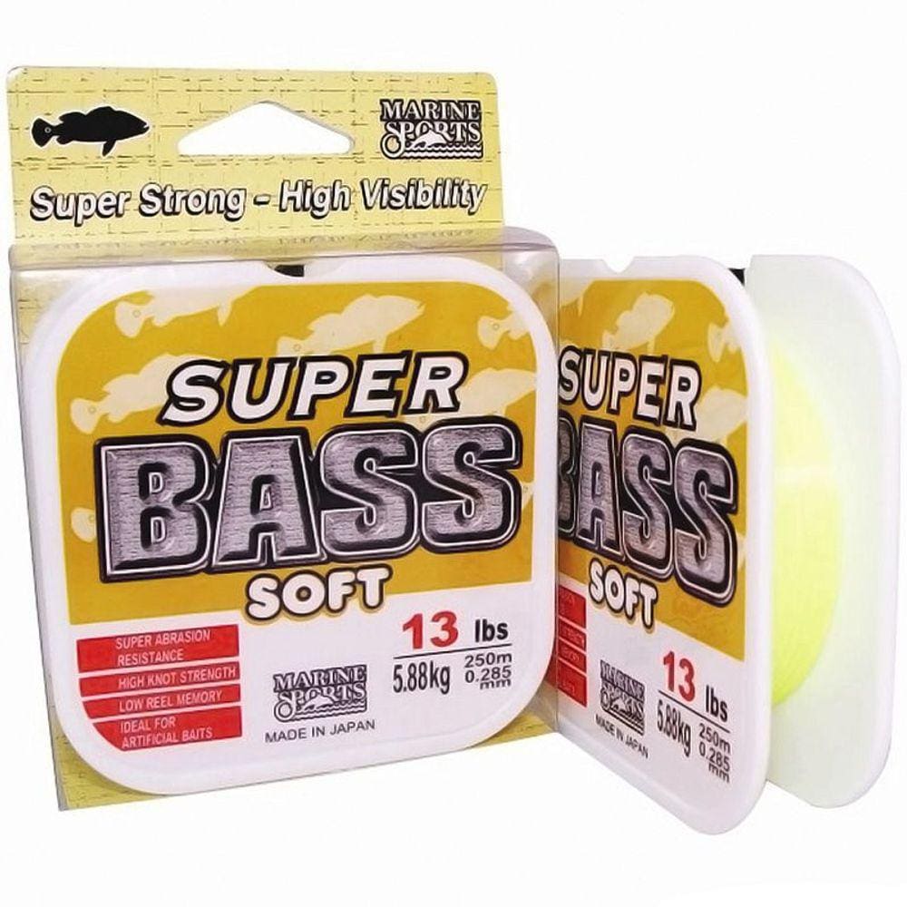 Linha Monofilamento Marine Sports Super Bass 17lb Amarelo (0,33mm - 250m)