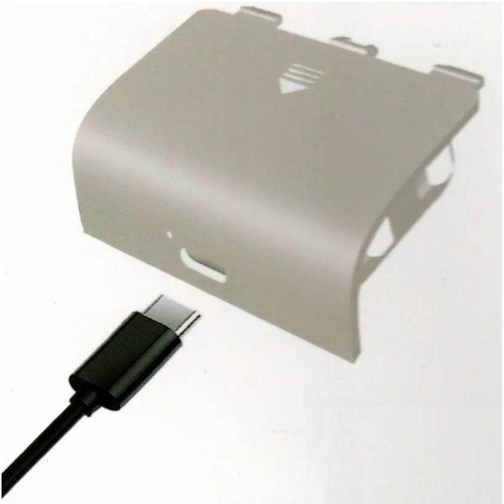 Bateria Recarregável Branca Compatível C/ Xbox Series S/X Kit C/ Bateria Branca 1200 mAh + Cabo USB-C