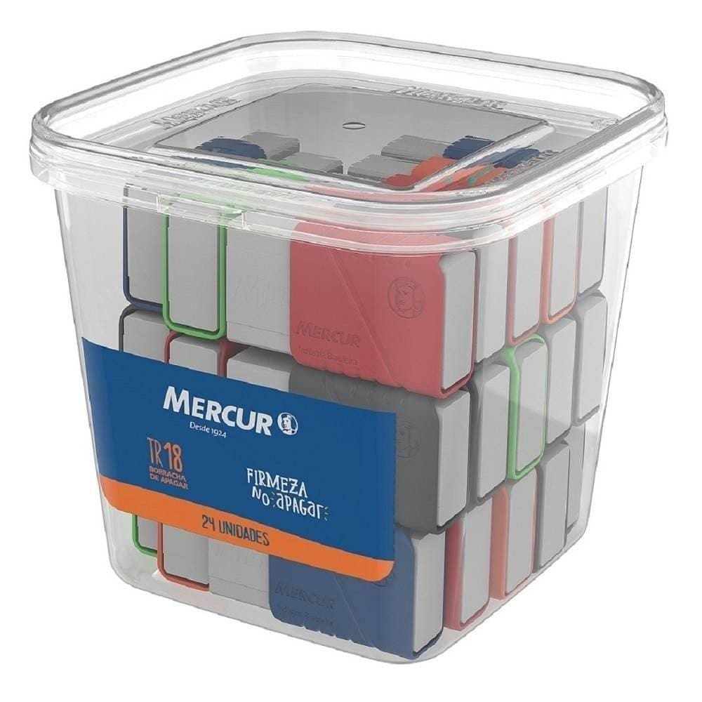 Borracha Mercur TR18 Tons Pastéis Embalagem com 24 Unidades