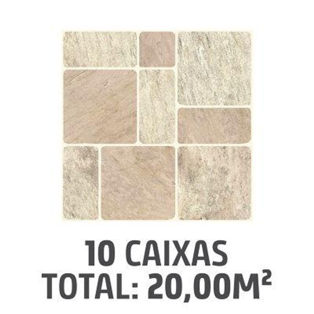 Kit com 10 Caixas Pisos Sevilha Bege 45X45 Cx2,00