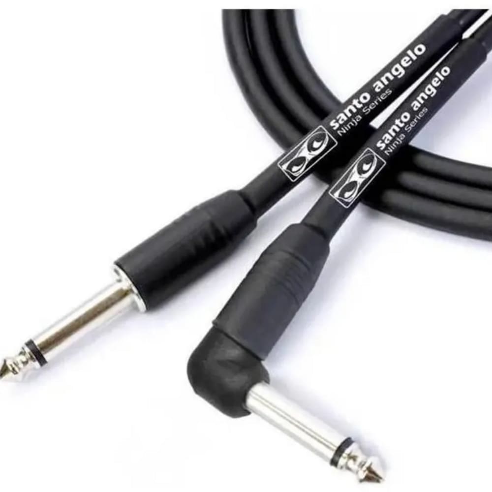 Cabo Santo Angelo Guitarra P10 Mono + P10 Mono 0,20Mm Ninja Cable 15Ft Em L