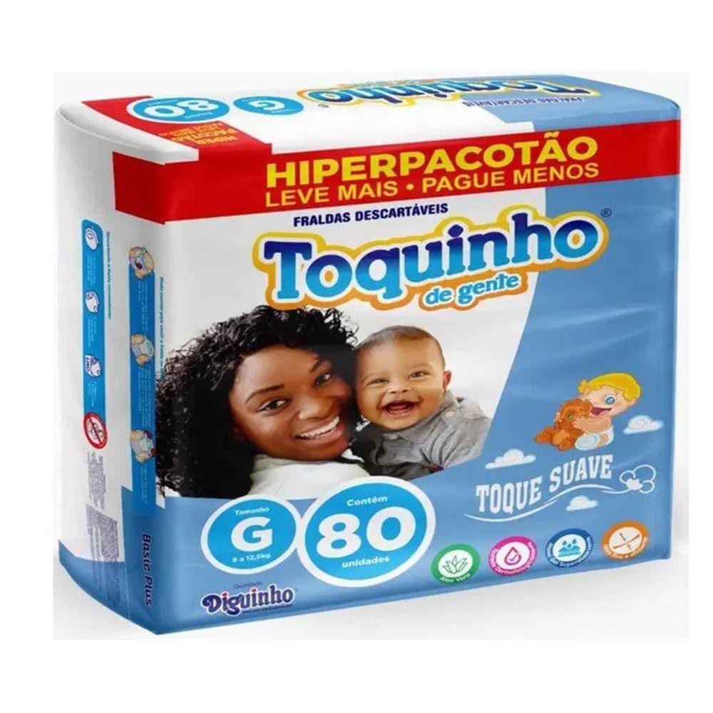 Fralda Inf Toquinho De Gente  Hiper G/80