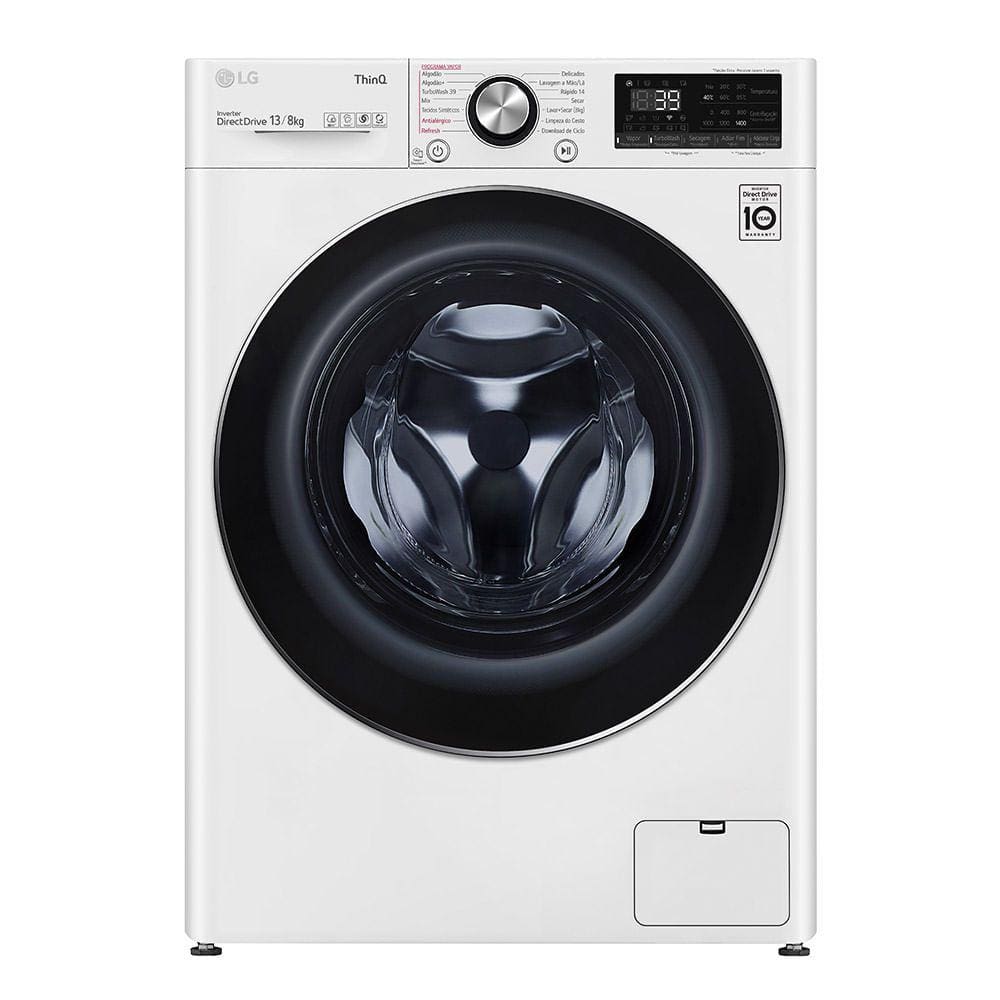 Lava e Seca Smart LG 13kg com Inteligência Artificial AIDD Branca VC2 – 127 Volts - 110V