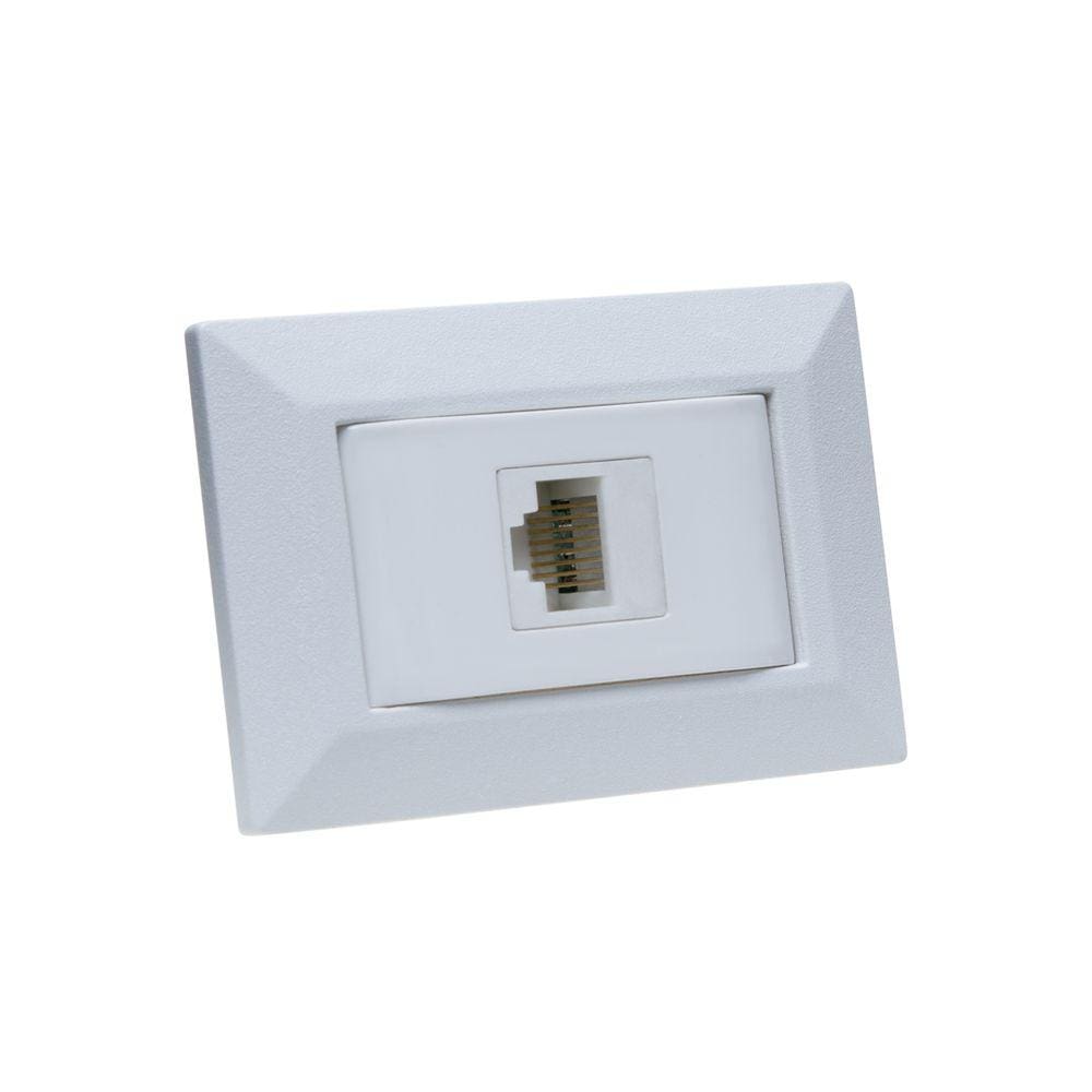 Espelho de Tomada Simples Chanfrado com 1 RJ-45 CAT5e
