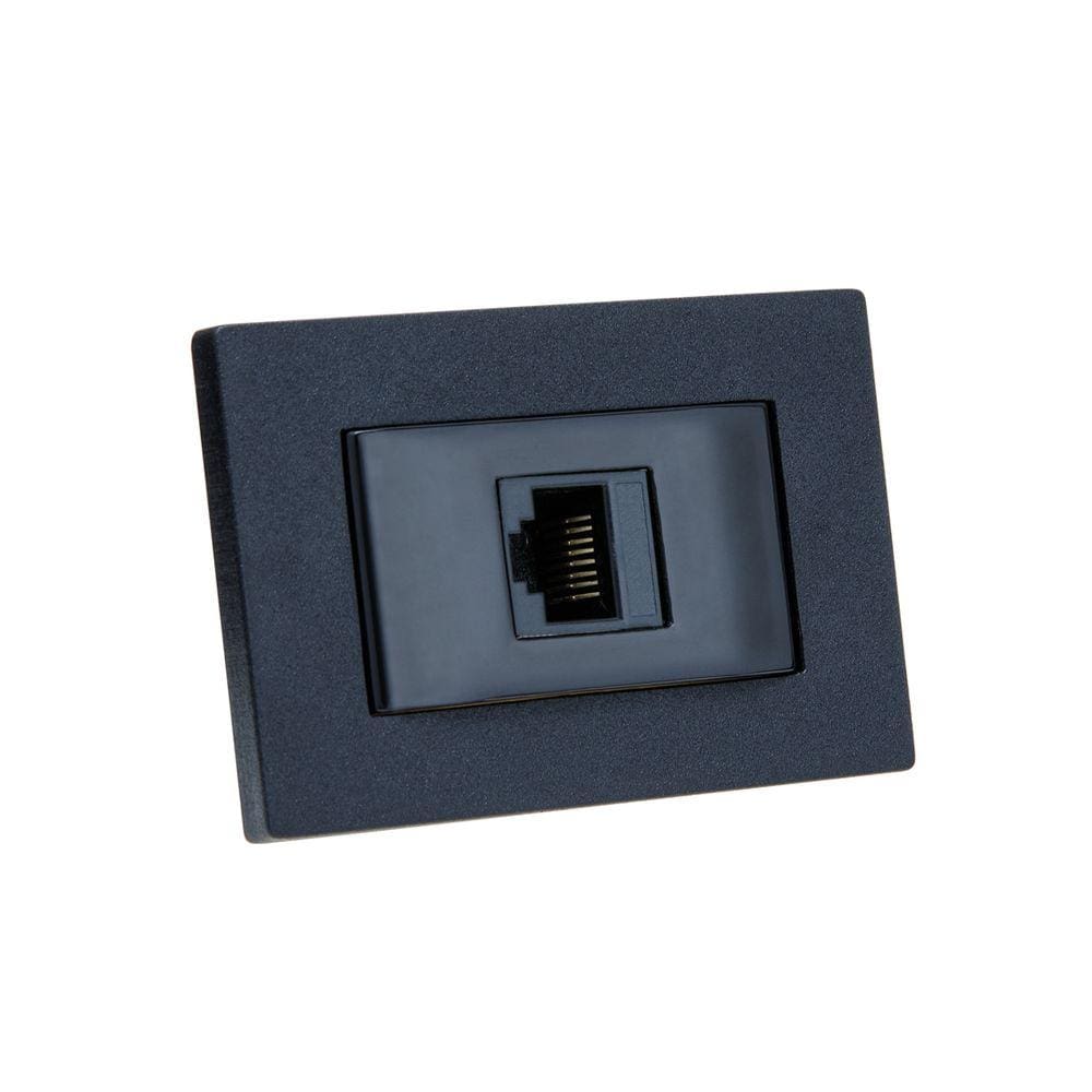 Espelho de Tomada Simples Reto com 1 RJ-45 CAT5e