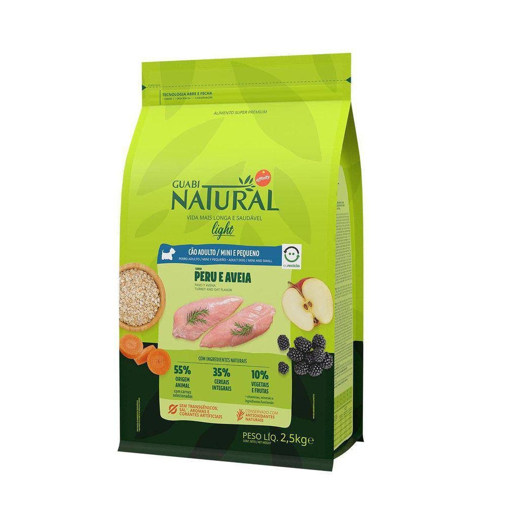 Guabi Natural Cao Adulto Light Mini Peq Peru E Aveia 2,5Kg