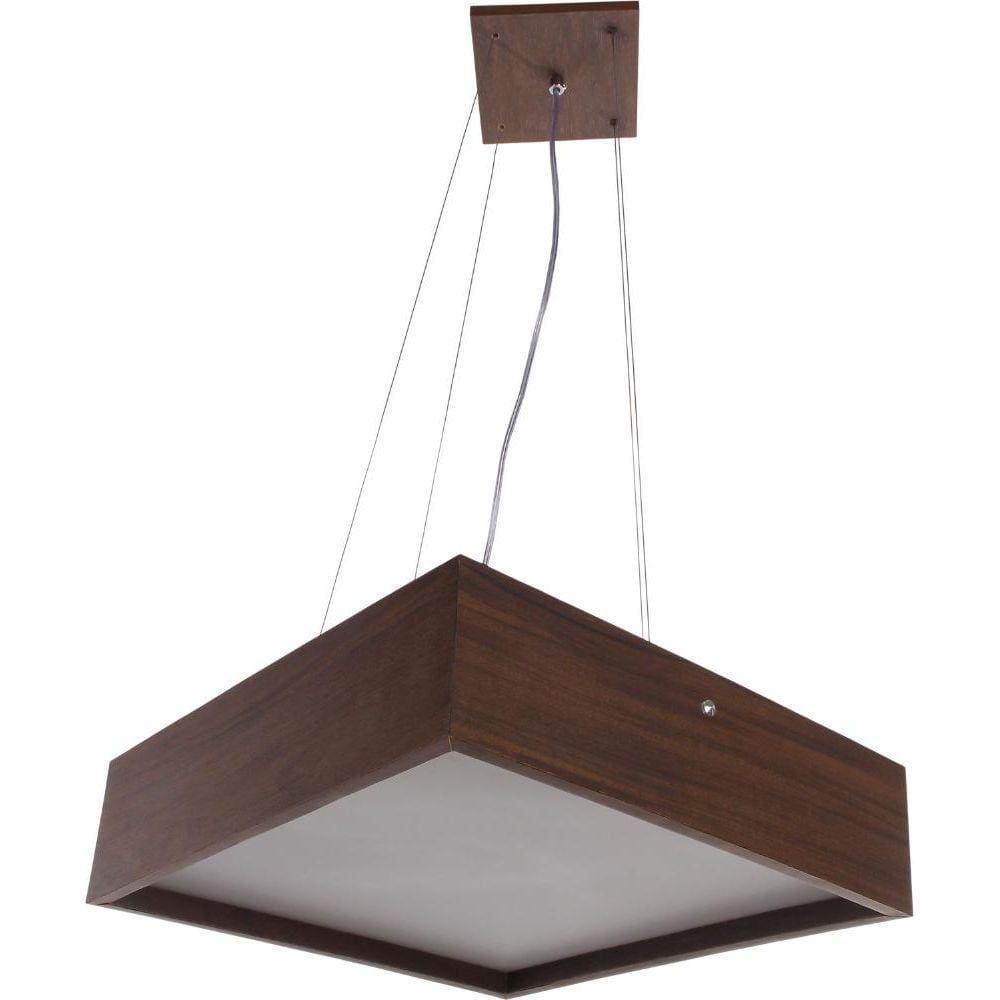 Plafon Wood Redondo 30cm 2X E27 Imbuia