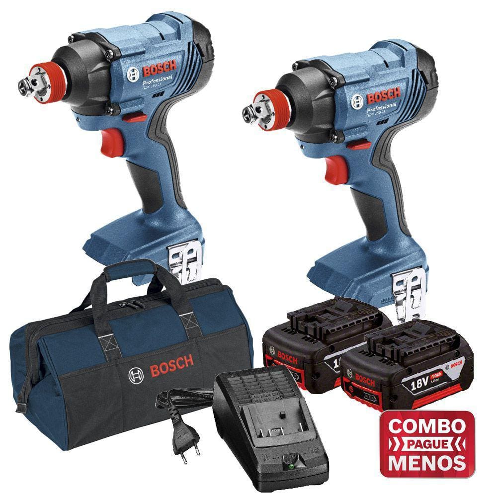 Kit 2 Chaves Impacto GDX 180-LI BOSCH + Bolsa