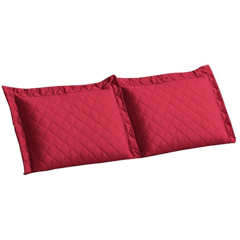 Kit Par Fronhas Matelada Para Travesseiro Proteção Vermelho