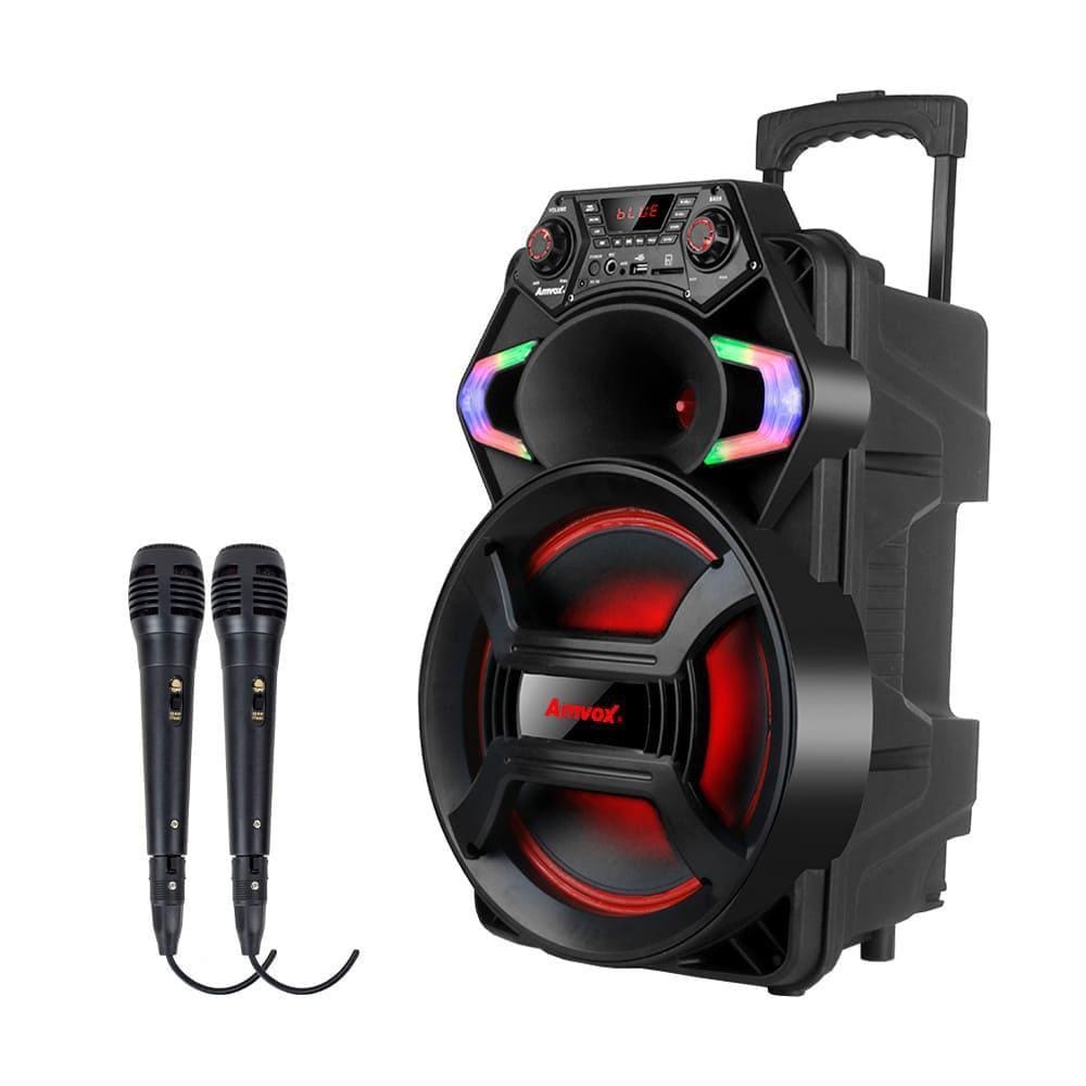 Caixa Amplificada Amvox Aca 550 Strondo Ii Com 02 Microfones