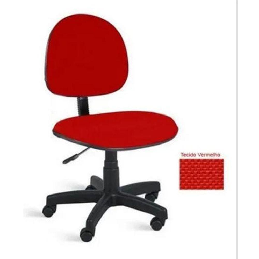 Cadeira Executiva Urban Sem Braços Tecido Vermelho