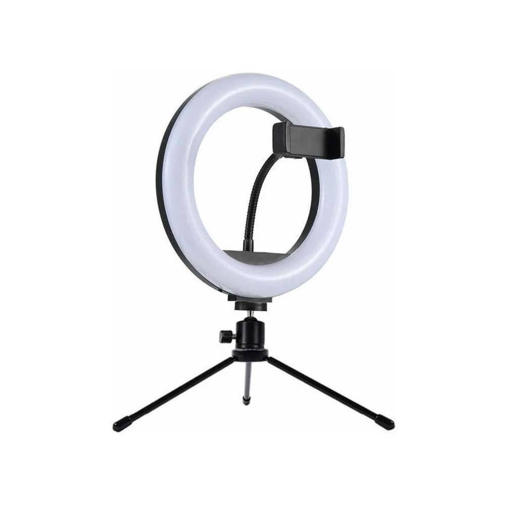 Luz Ring Light 8 Pol Tripé De Mesa Suporte Para Celular