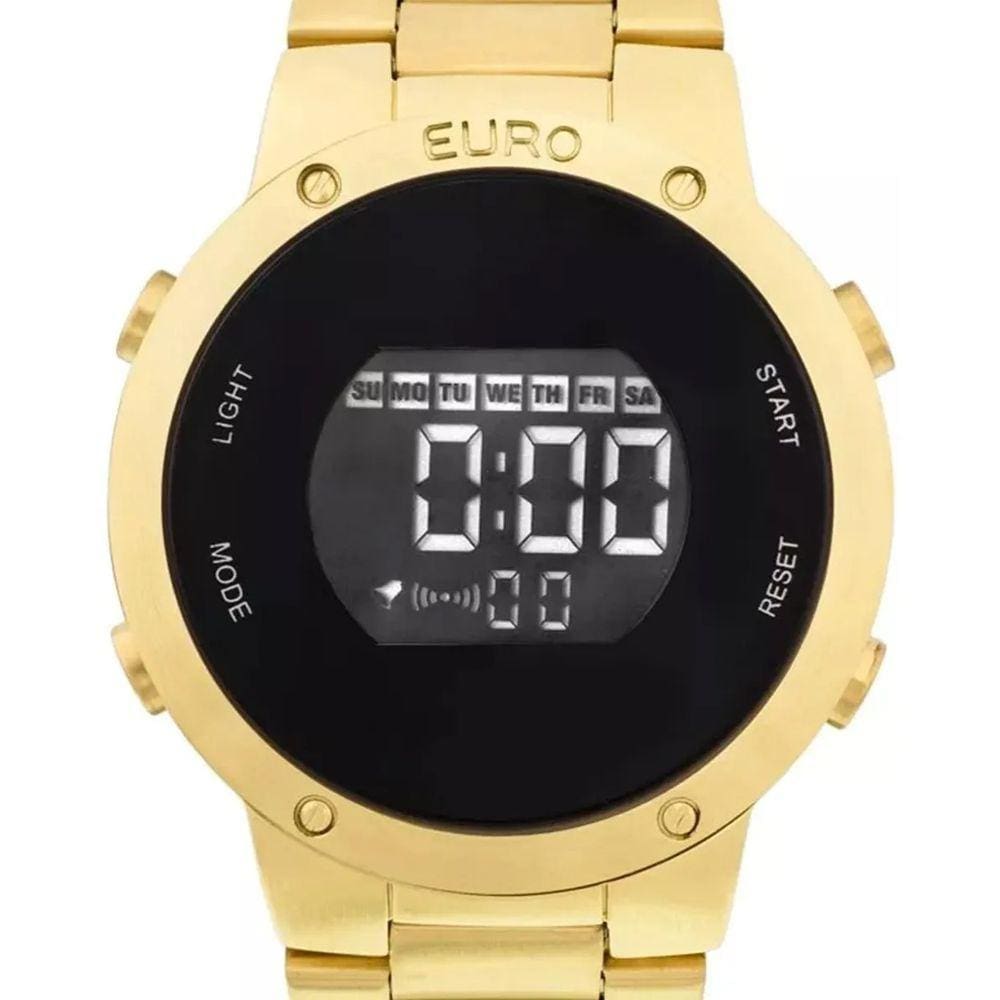 Relogio Euro Feminino Dourado Digital Eubj3279aa/4D