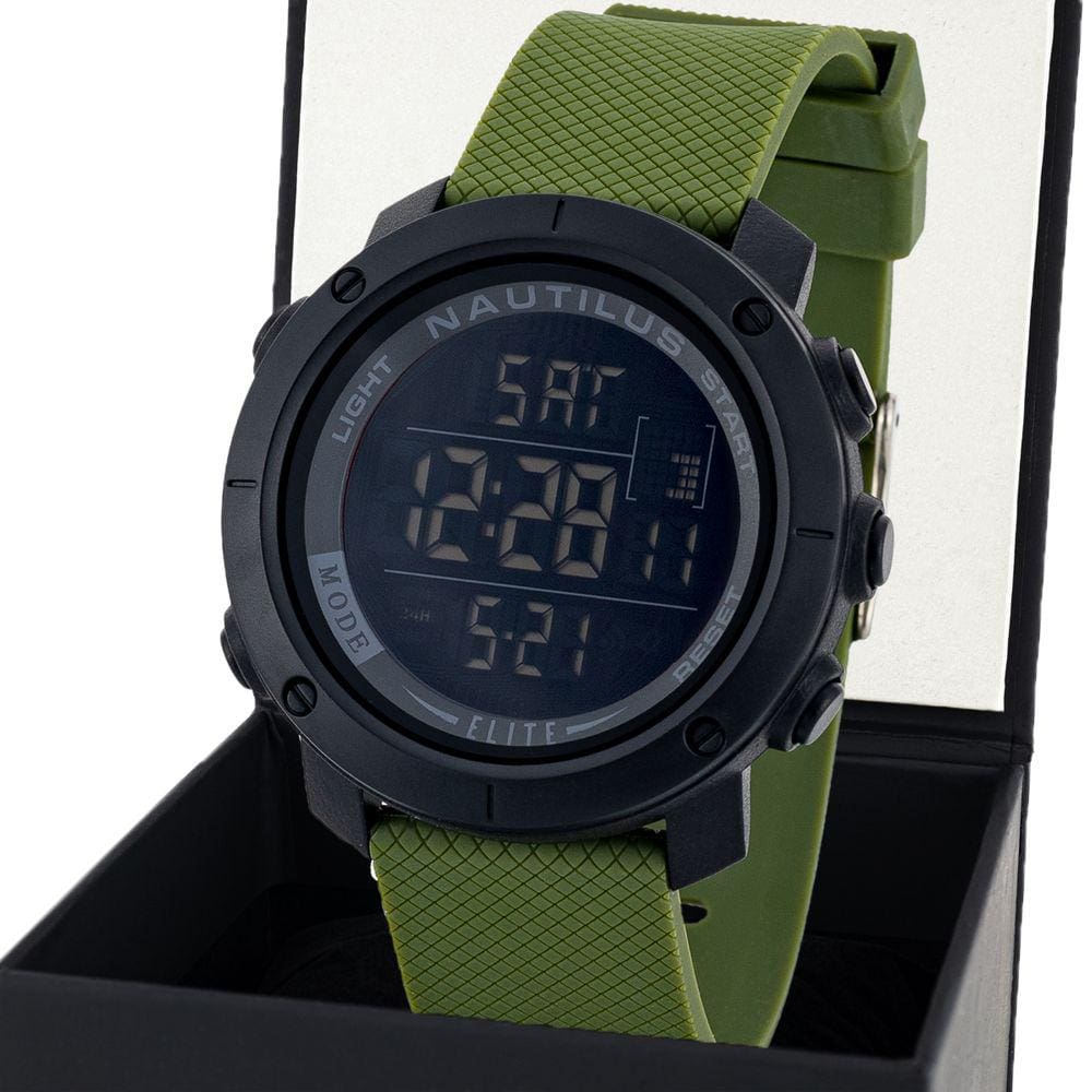 Relogio Nautilus Masculino Digital Pulseira Silicone N001v