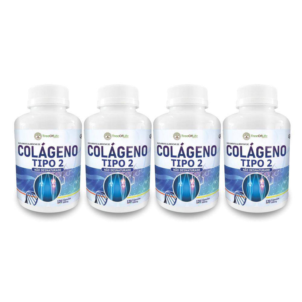Kit 4X Colageno Tipo Ii Uc 2 40Mg 120 Capsulas 480 Cápsulas