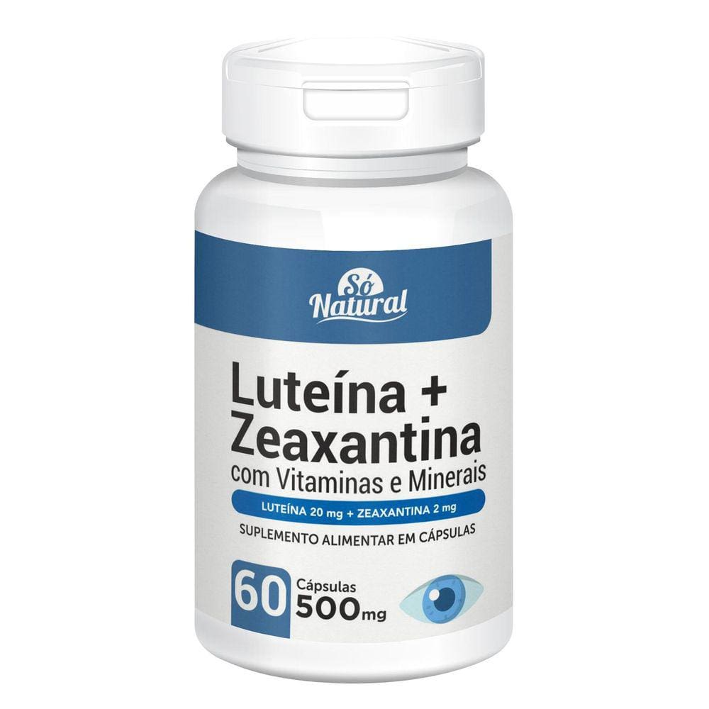 Luteína Zeaxantina Vitaminas Minerais 500 Mg 60 Cápsulas