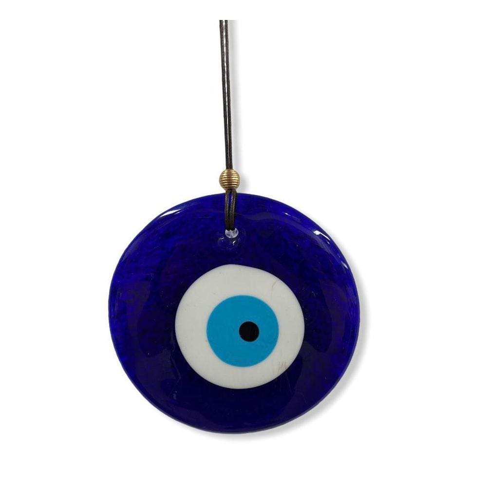 Protetor Parede Olho Grego Azul 8 Cm Em Murano