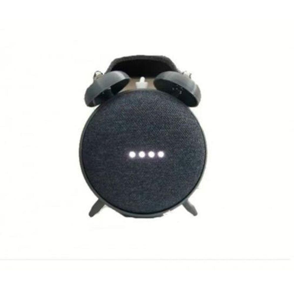 Suporte Google Home Estilo Alarme Retro Preto