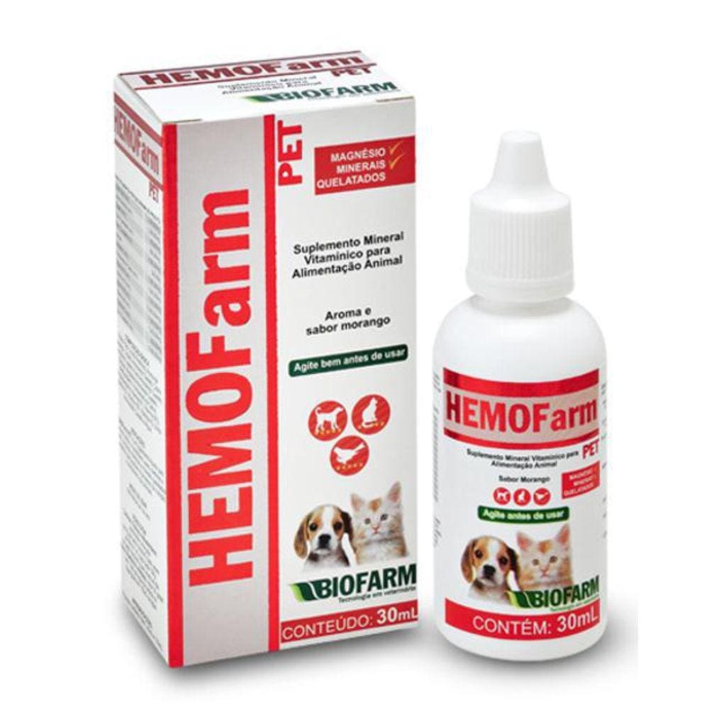 Suplemento Vitaminico E Mineral Hemofarm Pet 30 Ml
