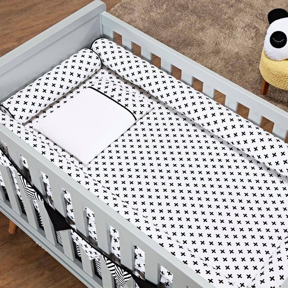 Kit Berço Baby Rolinho 7 Peças Cruzinha (Padrão Americano)