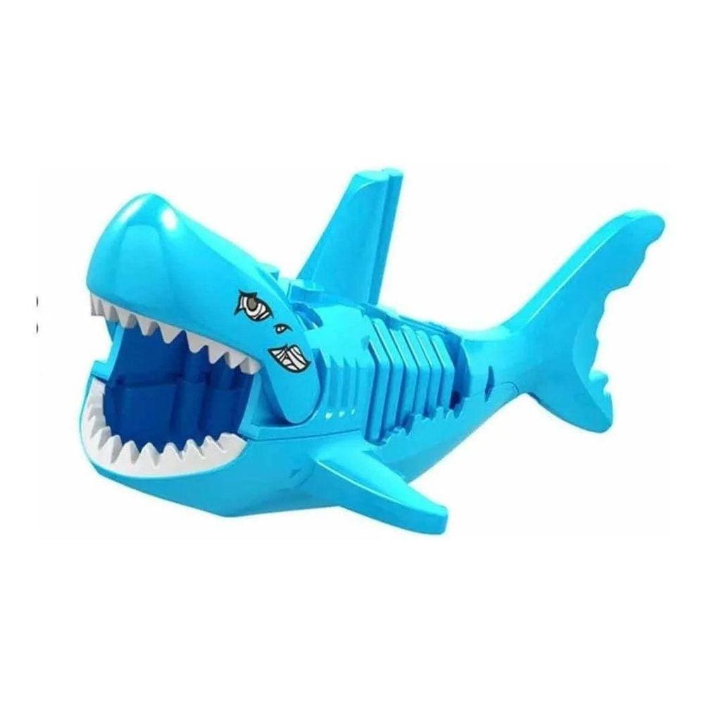 Boneco Blocos De Montar Tubarão Azul Zumbi Piratas Do Caribe