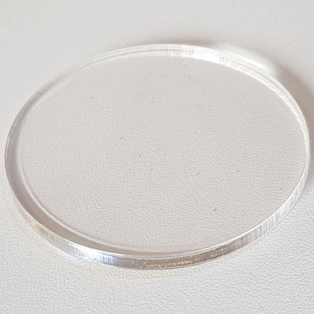 Kit 15 Peças Base Redonda Acrílica Para Biscuit 5Cm