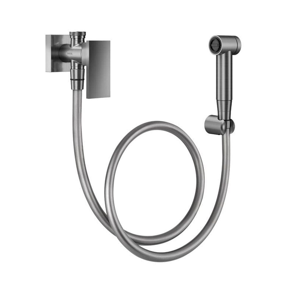 Ducha Higiênica Docol New Edge 925670 com Registro e Derivação Grafite Escovado