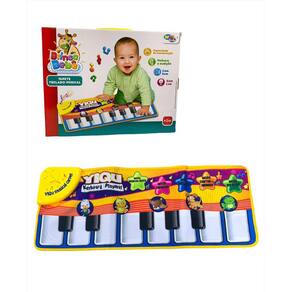 Teclado piano musical infantil fazendinha colorida com luz wellmix