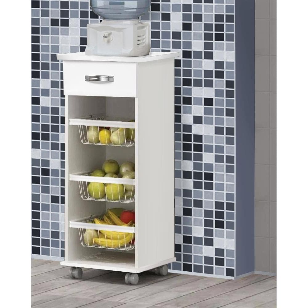 Fruteira Com Gaveta Premium - Branca