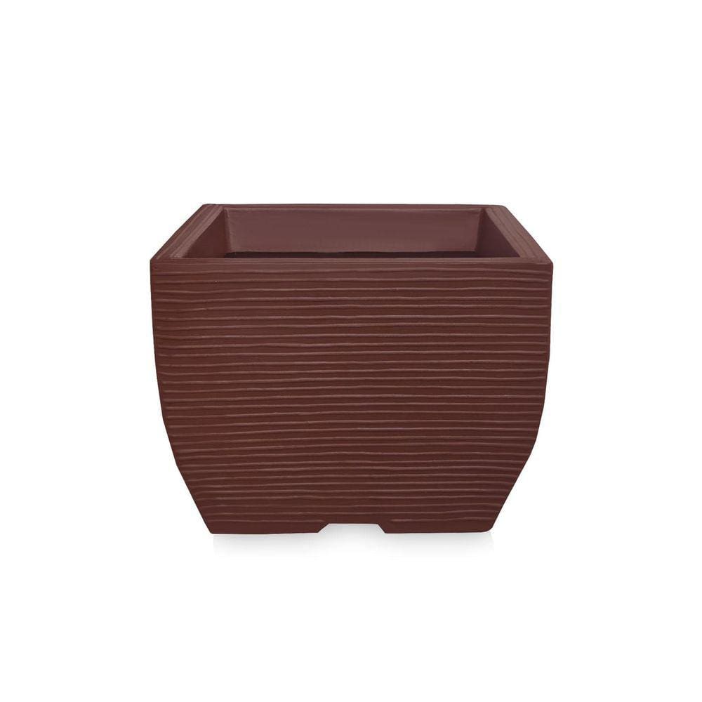 Vaso De Planta Quadrado Decorar Polietileno 30X40 Chocolate