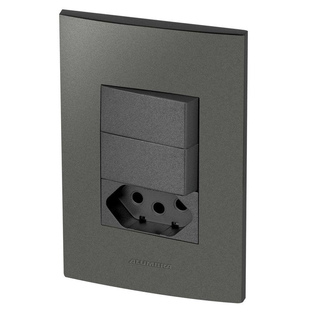 Conjunto 2 Paralelos + 1 Tomada 20A - Inova Grafite - Agt18