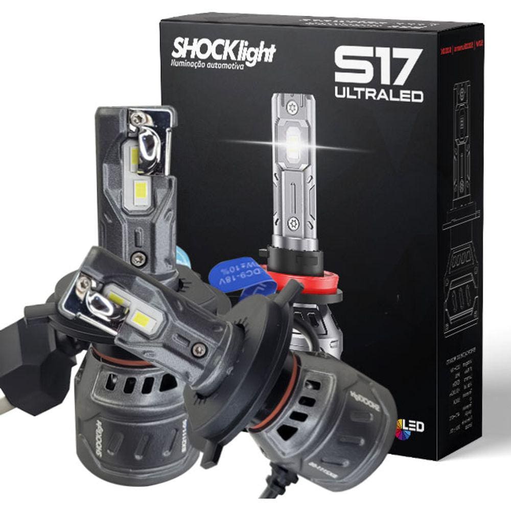 Lâmpada Ultra Led Shocklight 55w S17 Nano H4 6000k C/ Canbus