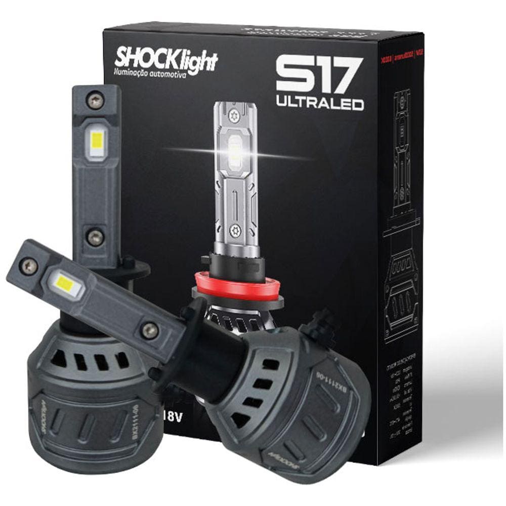 Lâmpada Ultra Led Shocklight 55w S17 Nano H1 6000k C/ Canbus