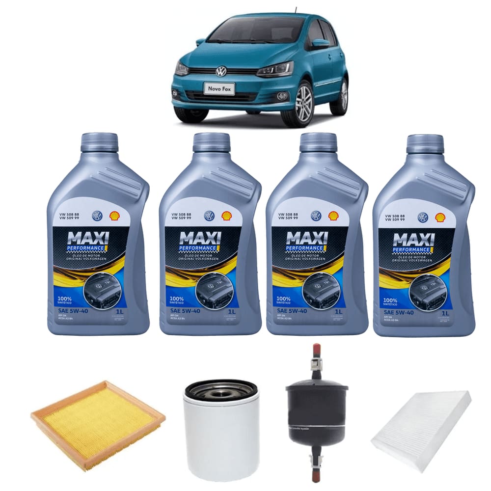 Troca Óleo Filtros Fox Msi 1.6 16v 2015 2017 Maxi 5w40 508
