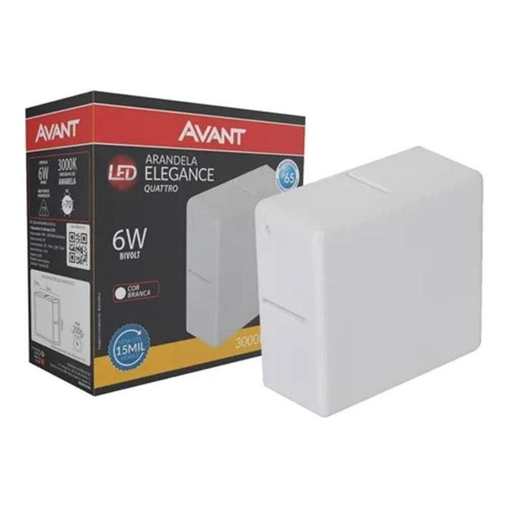 Arandela Elegance 6W Br Quattro 3000K Ip65 Biv Avant