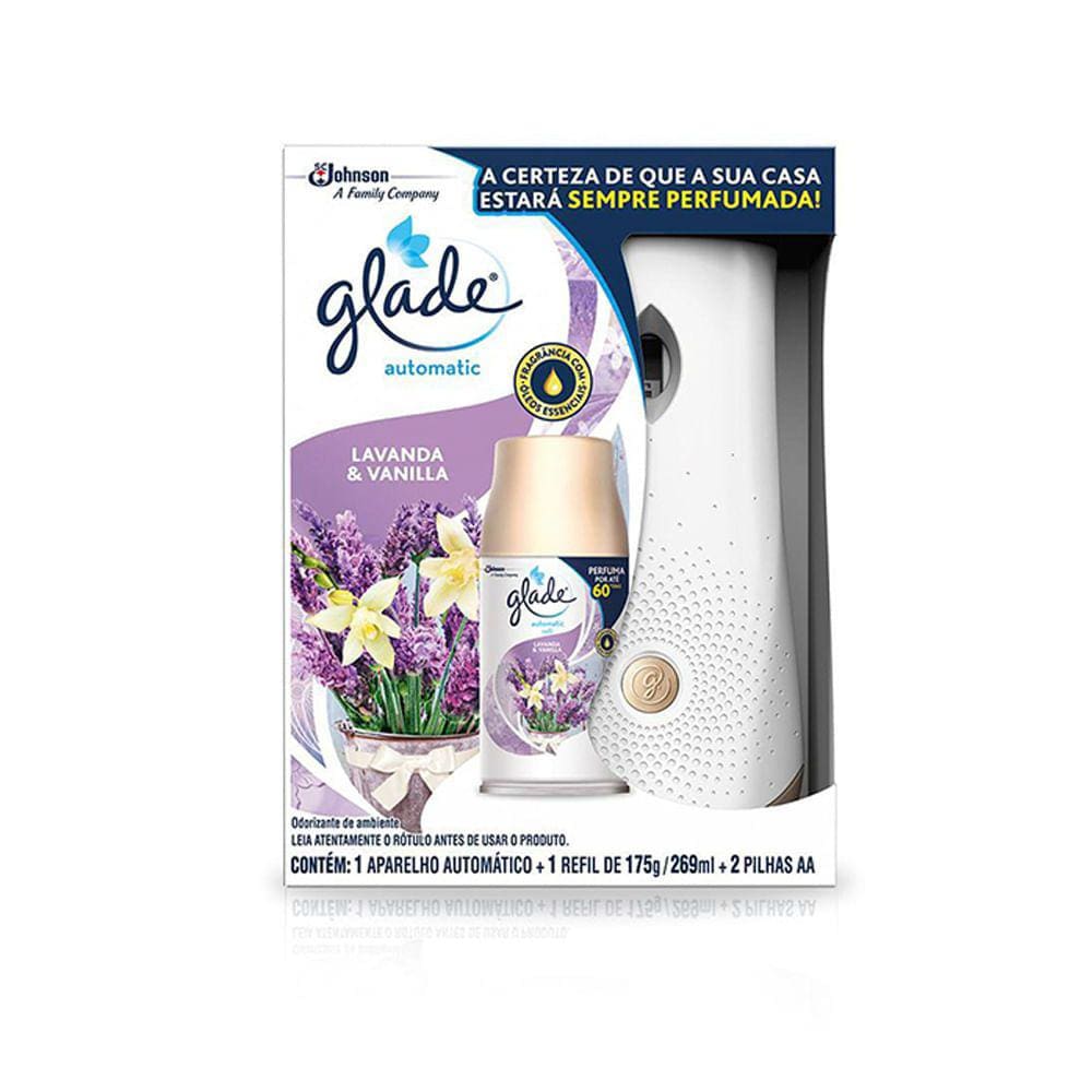 Purificador de Ar Glade Automatic Lavanda & Vanilla 269ml Ap + Refil