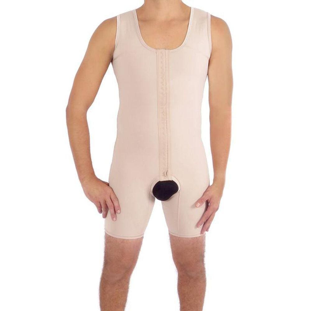 Cinta Modeladora Masculina Macaquinho Alça Regata Nude G