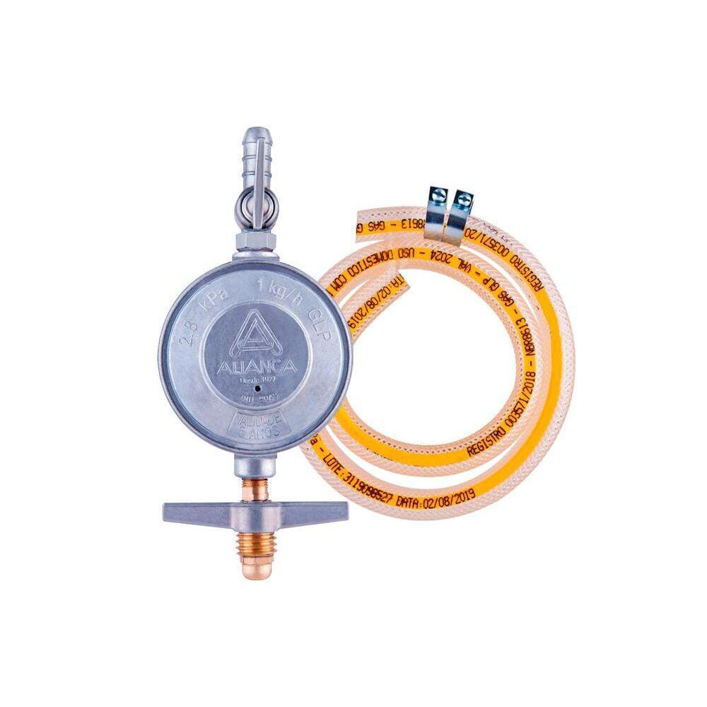 Regulador de Gás 504/01 1kg/h Com Mangueira Cinza Aliança