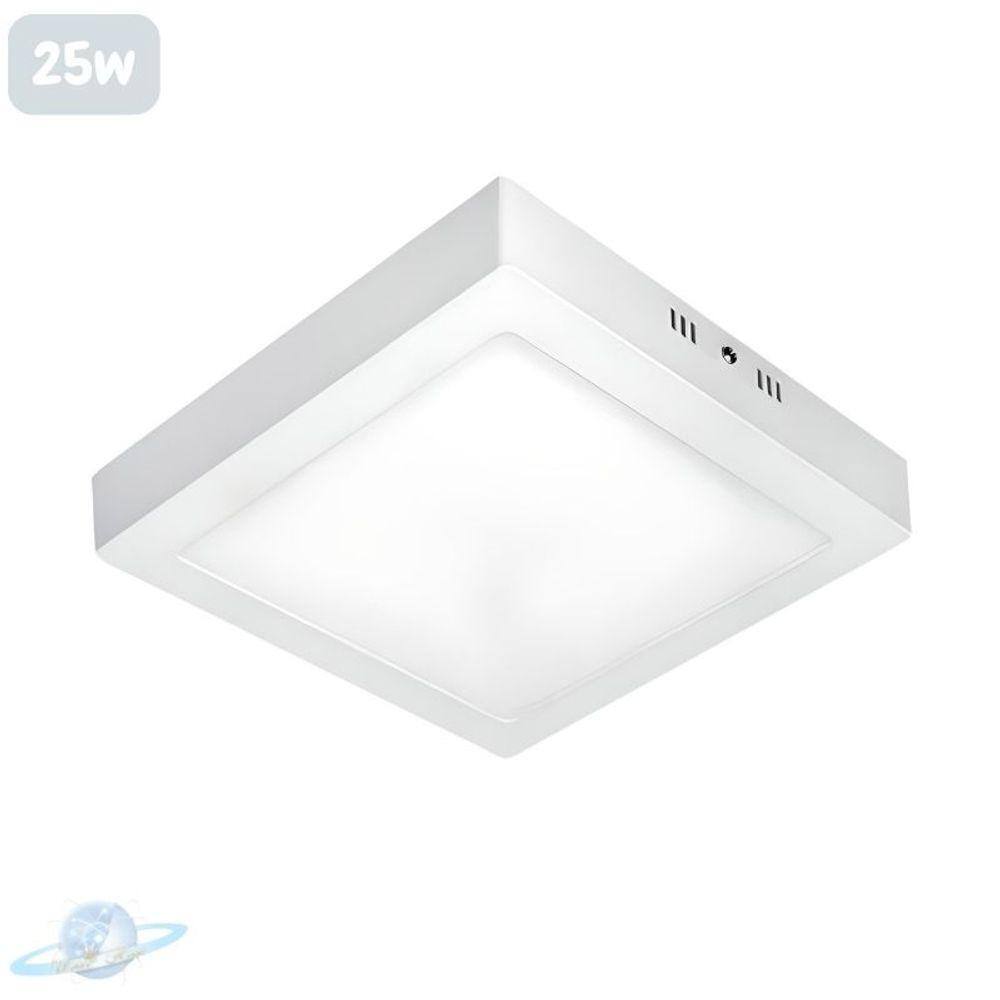 Plafon led sobrepor quadrado 36cm 25w londres6500k bivolt luz branca ...