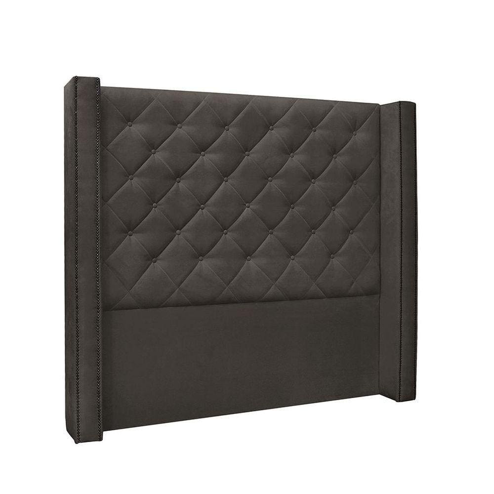 Cabeceira Vicenza Cama Box Solteiro 90Cm Cinza