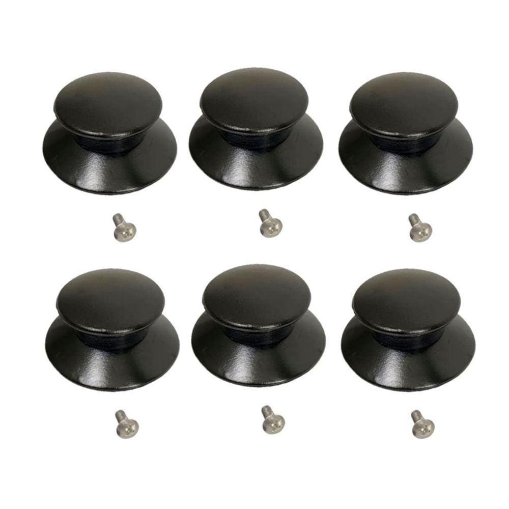 Kit 6 Pegador Puxador Panela Tampa Vidro E Ferro E Parafuso