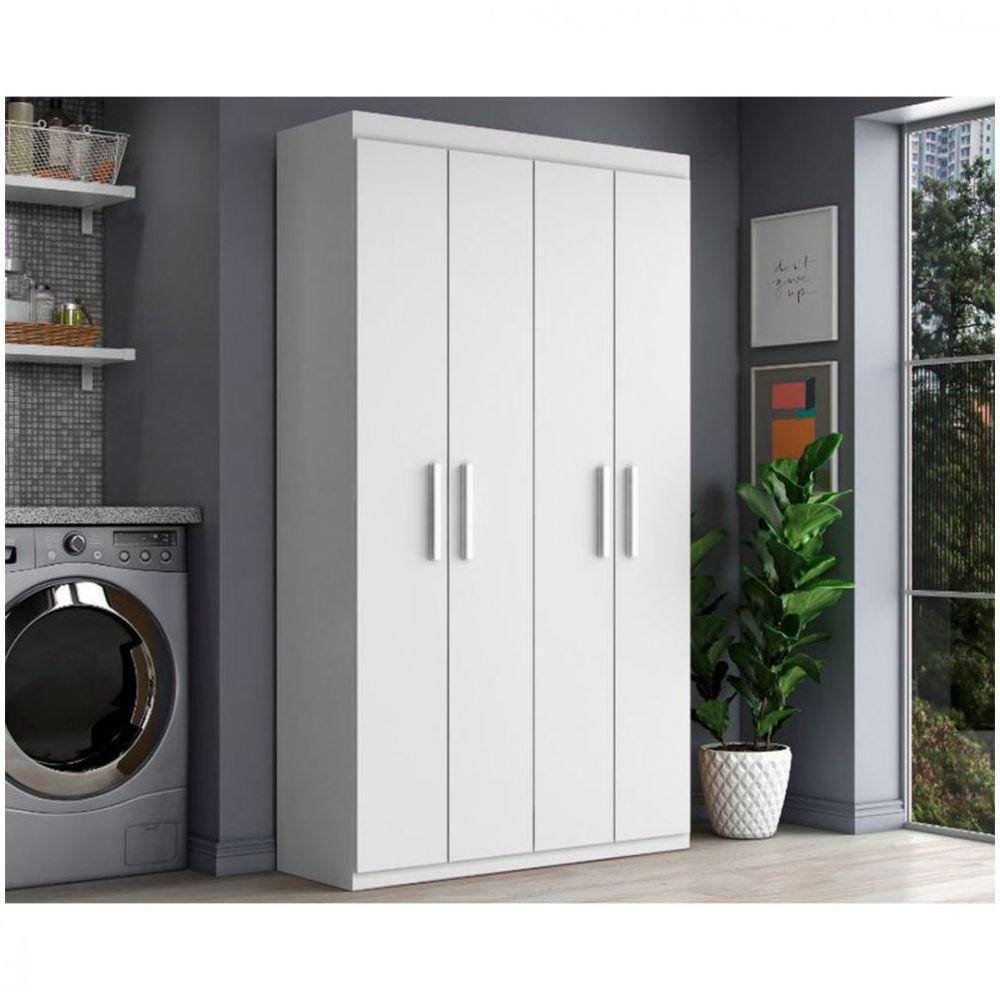 Armário Aramóveis Multiuso Com 4 Portas Branco