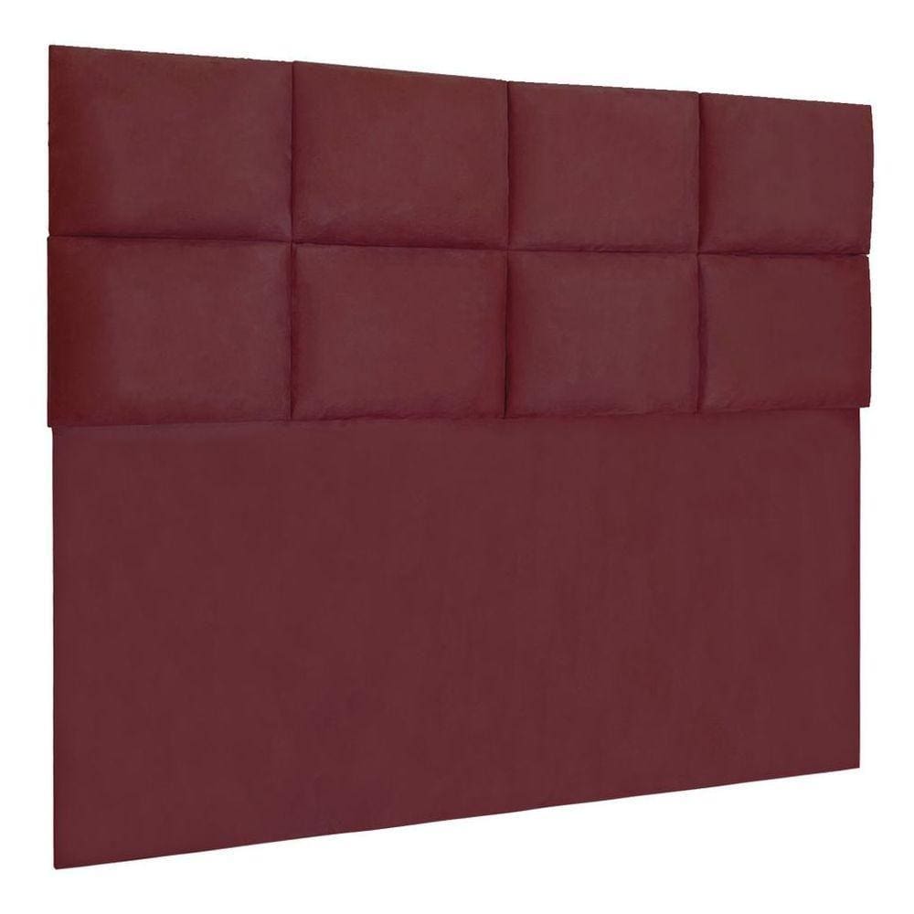 Cabeceira Modulada Queen 1,60m Lorena Suede Cor Marsala